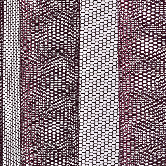 Тюль сітка однотонний Соти V-313 вишня, фото 3