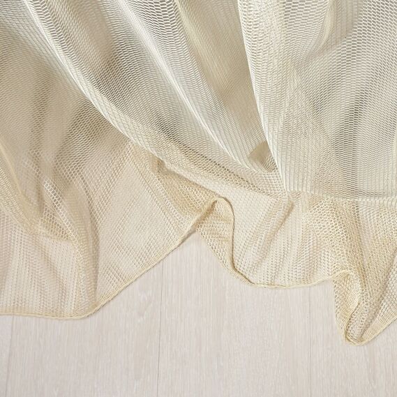 Тюль сетка однотонный Соты V-304 беж, фото 5 Тюль сетка однотонный Соты V-304 беж, фото 5