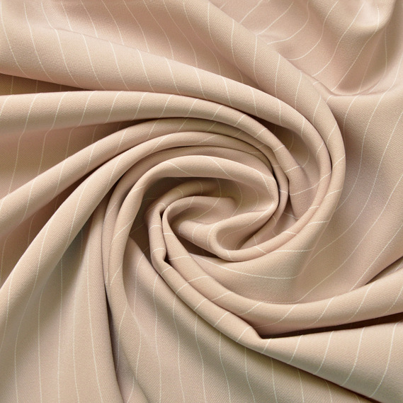 Тканина костюмна Plazma stripe беж, фото 1