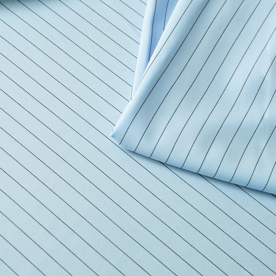 Ткань костюмная Plazma stripe блакитний , фото 2