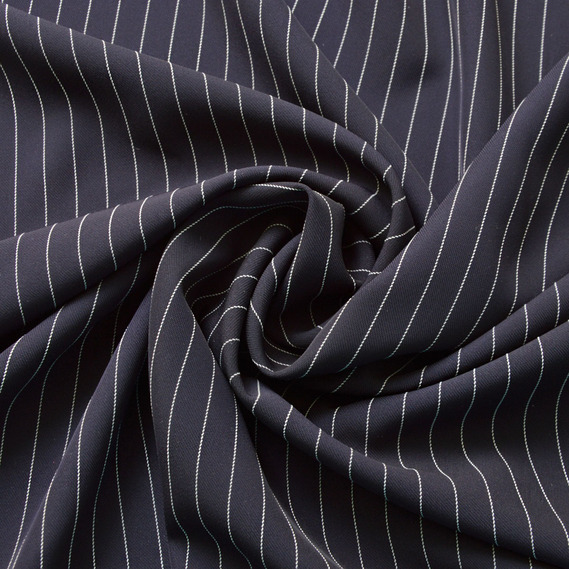 Тканина костюмна Plazma stripe т/синій, фото 1 Тканина костюмна Plazma stripe т/синій, фото 1