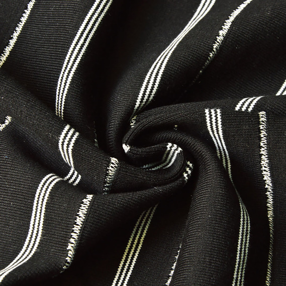 Манжет трикотажный довяз для рукавов и воротников 21 см чорний 3 білі смуги, фото 1 Манжет трикотажный довяз для рукавов и воротников 21 см чорний 3 білі смуги, фото 1