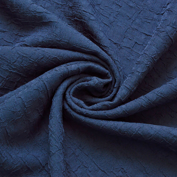 Шифон-жатка щільний т/синій, фото 1 Шифон-жатка щільний т/синій, фото 1