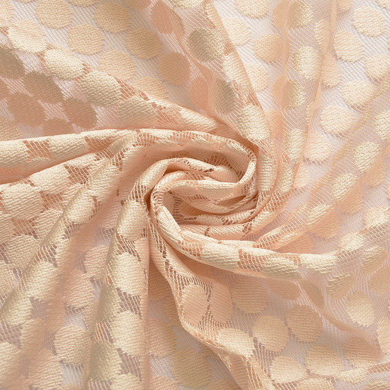 Тюль жаккард Praline V-27275 пудра, фото 2 Тюль жаккард Praline V-27275 пудра, фото 2