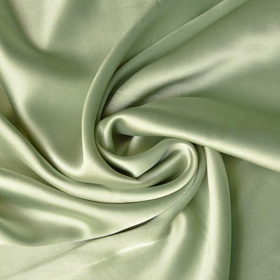 Ткань Атлас Isabella зелена пастель, фото 1