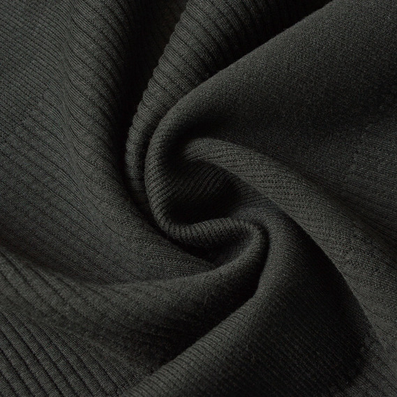 Тканина трикотаж Гумка щіл 420 г/м2 V-1/1 чорна, фото 1