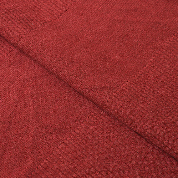 Тканина трикотаж Гумка щіл 420 г/м2 V-1/4 марсала, фото 2 Тканина трикотаж Гумка щіл 420 г/м2 V-1/4 марсала, фото 2