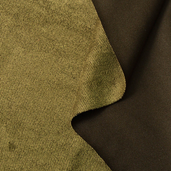 Трикотаж замша Диагональ V-5 хакі, фото 2