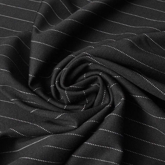 Трикотаж Полоса жаккард V-2/1 чорний, фото 1