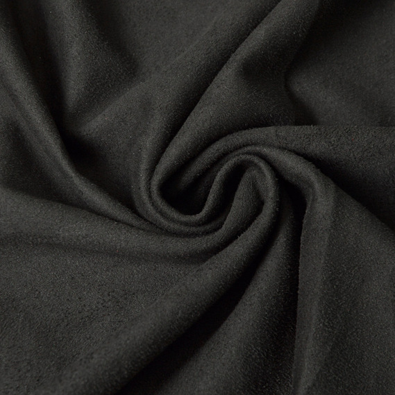 Ткань трикотаж замша V-1 чорний, фото 1