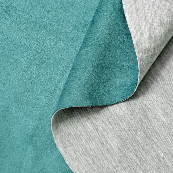 Тканина трикотаж замша V-44 малахіт, фото 2