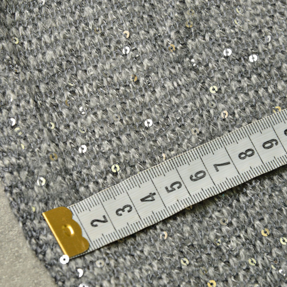 Трикотаж в`язка пайєтка сірий, фото 3 Трикотаж в`язка пайєтка сірий, фото 3