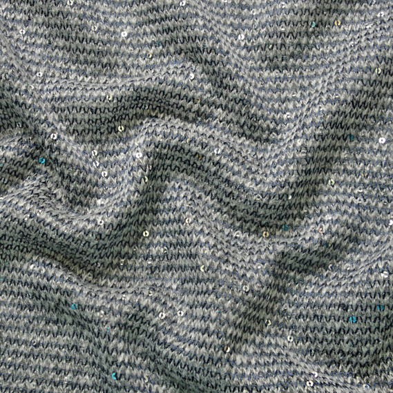 Трикотаж в`язка пайєтка т/сірий, фото 2 Трикотаж в`язка пайєтка т/сірий, фото 2