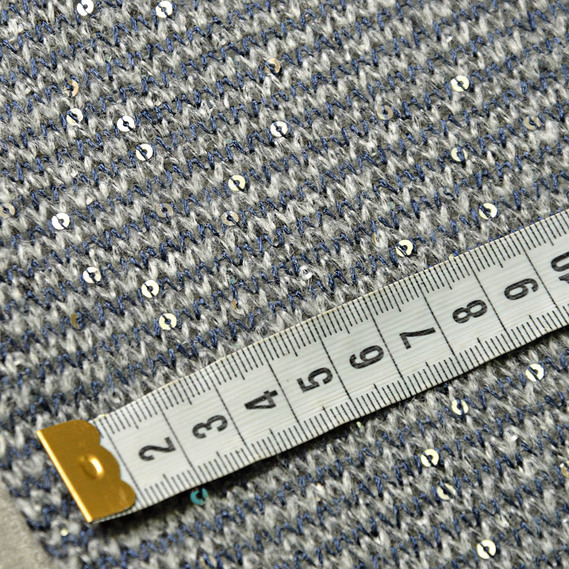 Трикотаж в`язка пайєтка т/сірий, фото 3 Трикотаж в`язка пайєтка т/сірий, фото 3