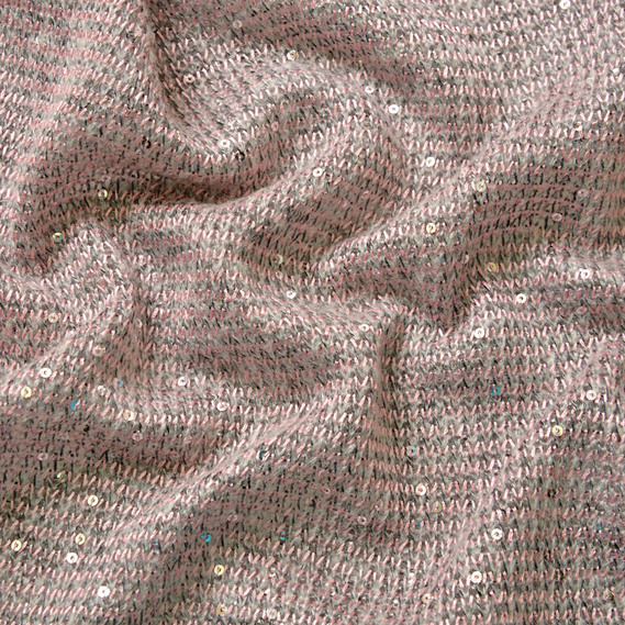 Трикотаж вязка пайетка пудра, фото 2