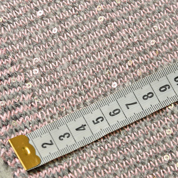 Трикотаж вязка пайетка пудра, фото 3