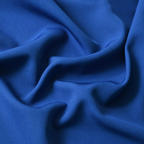 Тканина костюмна Саллі креп синя, фото 2 Тканина костюмна Саллі креп синя, фото 2