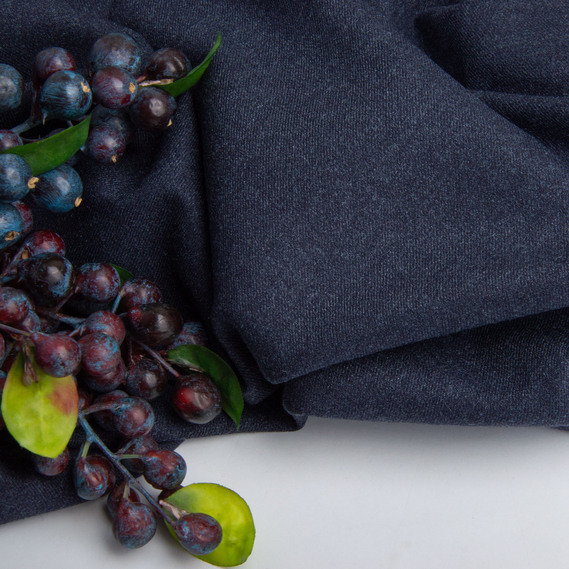 Ткань костюмная Митчел, 150 см, для одежды, платьев, костюмов, юбок V-11 т/синя, фото 3