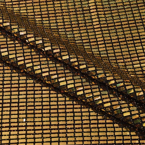 Трикотаж Космо металлик чорний/золото, фото 1 Трикотаж Космо металлик чорний/золото, фото 1