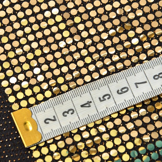 Трикотаж нейлон с аппликацией V-2/2 золото, фото 3 Трикотаж нейлон с аппликацией V-2/2 золото, фото 3