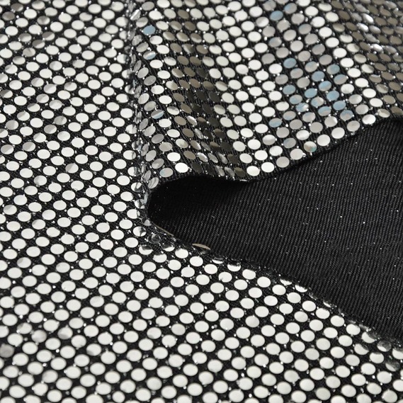 Трикотаж нейлон с аппликацией V-2/1 срібло, фото 2 Трикотаж нейлон с аппликацией V-2/1 срібло, фото 2