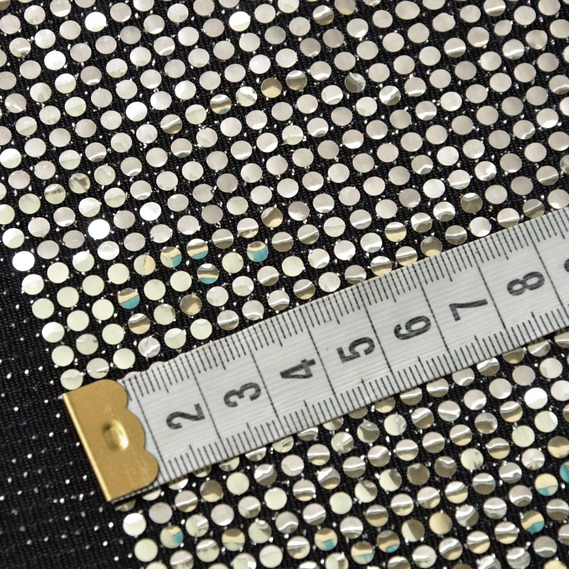 Трикотаж нейлон с аппликацией V-2/1 срібло, фото 3 Трикотаж нейлон с аппликацией V-2/1 срібло, фото 3