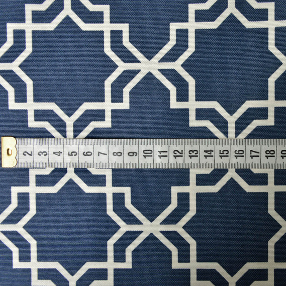 Тканина декоративна Кафель з водовідштовхувальним просоченням V-3 т/синя, фото 2