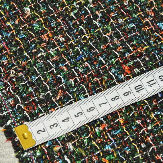 Ткань костюмна Букле Фарби зелена, фото 2