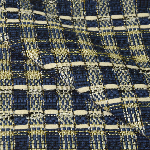 Тканина костюмна Букле Бонні т/синя, фото 1 Тканина костюмна Букле Бонні т/синя, фото 1