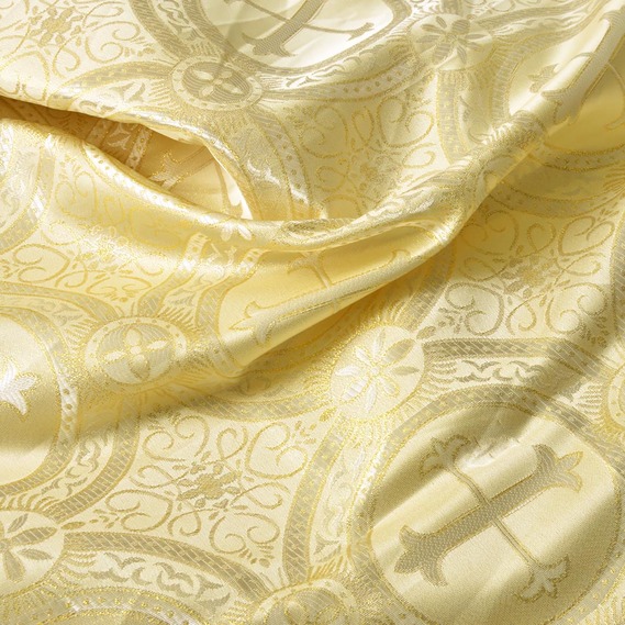 Тканина парча церковна 140 гр/м2 золото, фото 1 Тканина парча церковна 140 гр/м2 золото, фото 1