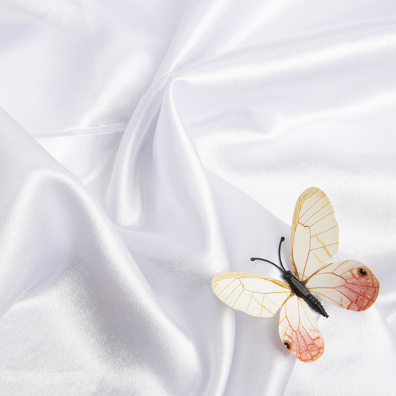 Ткань костюмная креп-сатин білий, фото 3