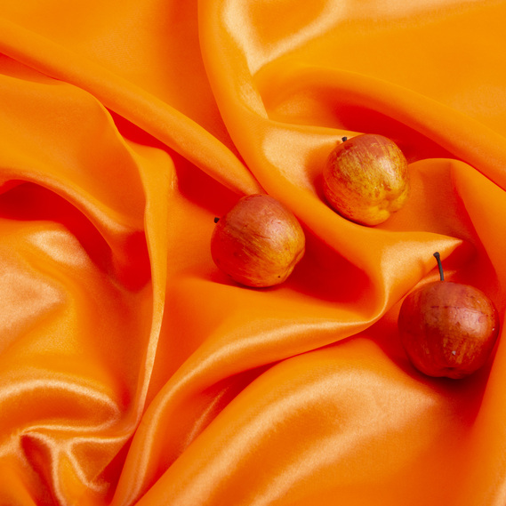 Тканина костюмна креп-сатин неон оранж, фото 3 Тканина костюмна креп-сатин неон оранж, фото 3