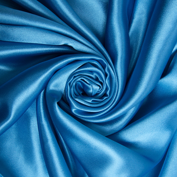 Suit fabric crepe-satin темно блакитний, фото 1