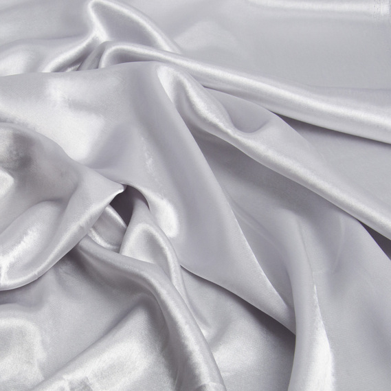Suit fabric crepe-satin світло сірий, фото 2