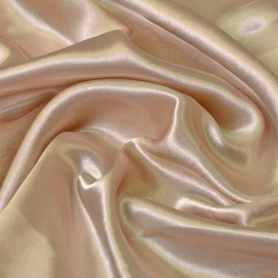 Тканина костюмна креп-сатин беж, фото 1