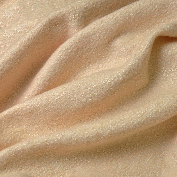 Тканина пальтовая Букле Лоранс крем , фото 2