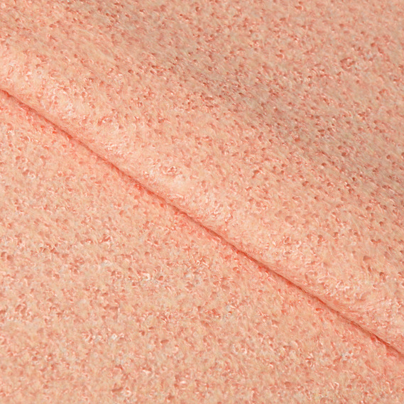 Тканина пальтова Букле Лоранс персик, фото 1