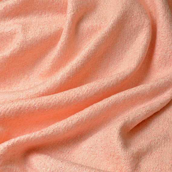 Тканина пальтова Букле Лоранс персик, фото 2