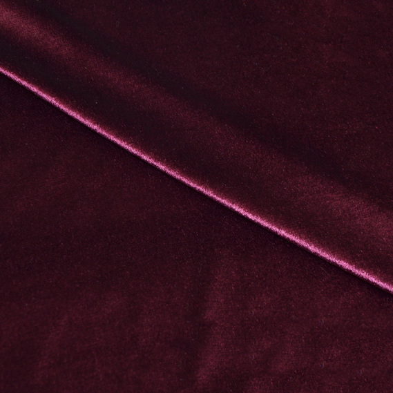 Тканина Велюр Ice стрейч однотонний, тканина костюмна, платтяна оксамитова, оксамит слива, фото 1