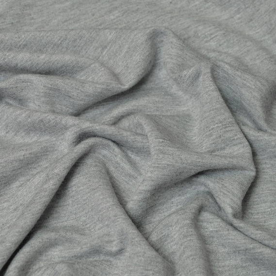 Ткань трикотаж вискоза двухнитка Maxima св/сірий меланж, фото 2