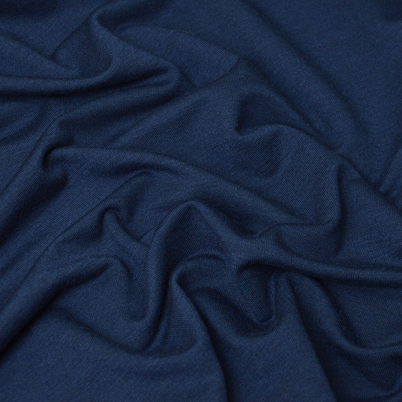 Ткань трикотаж вискоза двухнитка Maxima т/синій, фото 2
