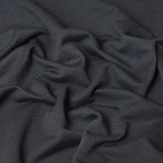 Ткань трикотаж вискоза двухнитка Maxima т/сірий, фото 2