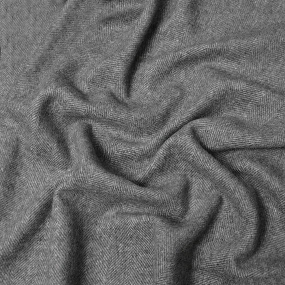 Тканина костюмна Ялинка велика сіра, фото 2