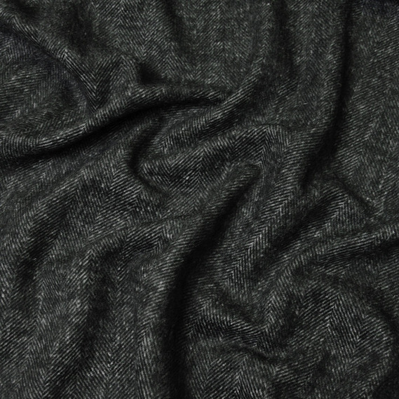 Тканина костюмна Ялинка велика чорна, фото 2 Тканина костюмна Ялинка велика чорна, фото 2