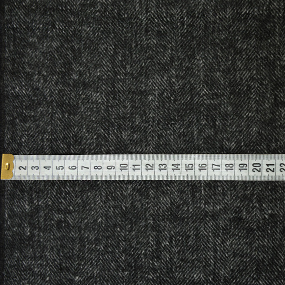 Тканина костюмна Ялинка велика чорна, фото 3 Тканина костюмна Ялинка велика чорна, фото 3