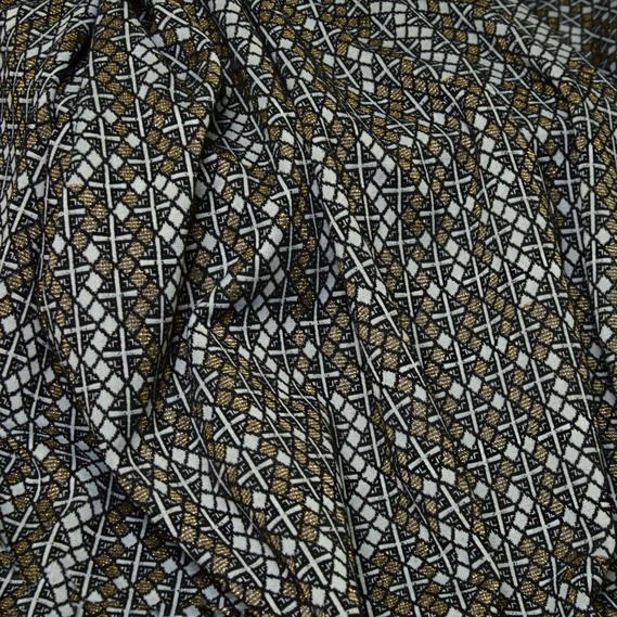 Трикотаж Витражи металлик білий, фото 1