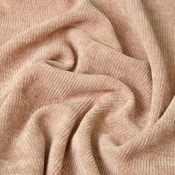 Трикотаж-велюр Рубчик беж, фото 2