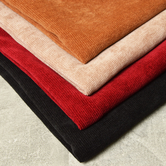 Трикотаж-велюр Рубчик беж, фото 3