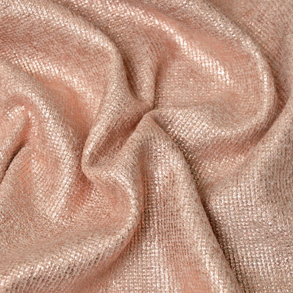Трикотаж велюр Рубчик напыление блеск пудра, фото 2