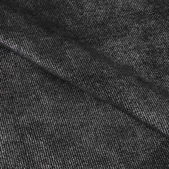 Трикотаж велюр Рубчик напилення блиск чорний, фото 1 Трикотаж велюр Рубчик напилення блиск чорний, фото 1